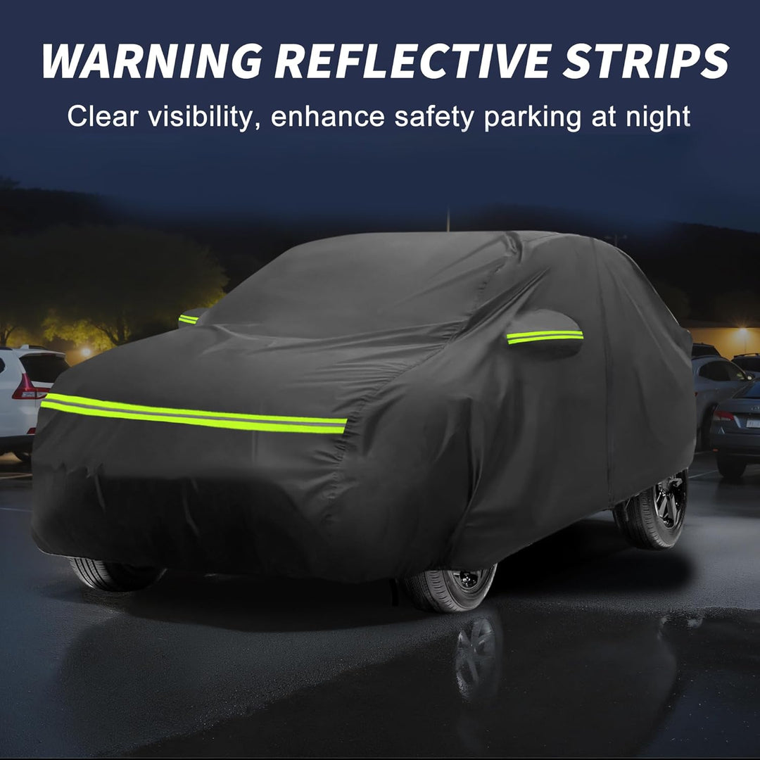 A ABSOPRO Autoabdeckung für Opel Grandland X 2017-2024 210D-PU Outdoor Vollabdeckung Ganzjahres-Wass
