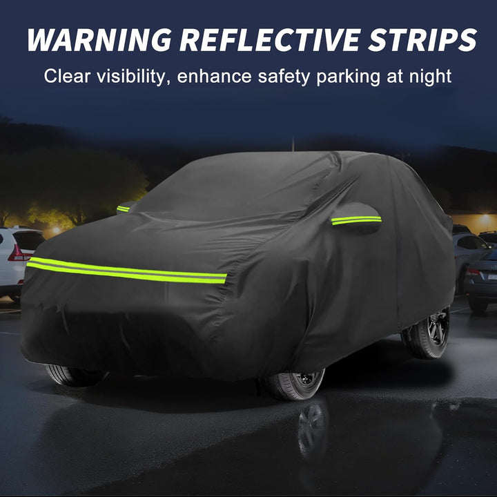 A ABSOPRO Autoabdeckung für Opel Grandland X 2017-2024 210D-PU Outdoor Vollabdeckung Ganzjahres-Wass
