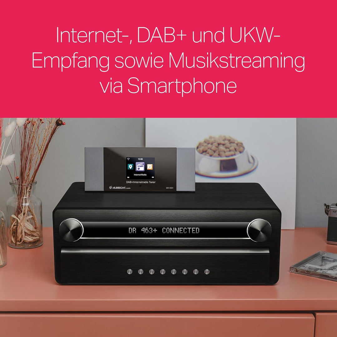 Albrecht DR463+, 27463, Internetradio/DAB+ Adapter zum Nachrüsten von Radios und Stereo-Anlagen, emp