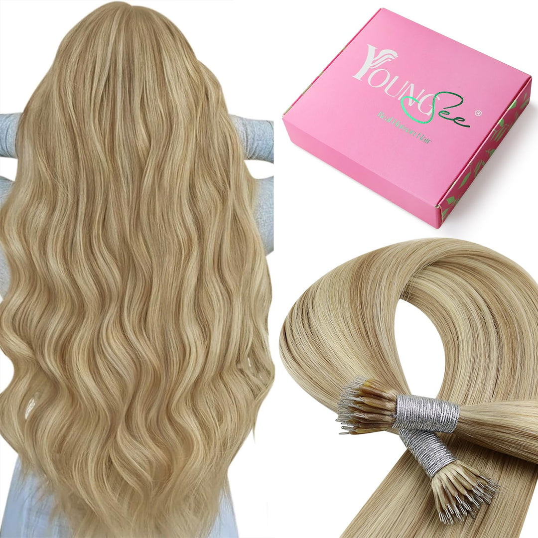 YoungSee Nanoring Hair Extensions Aschblond 
