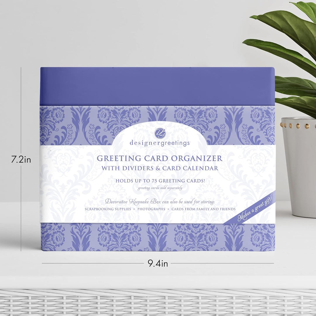 Designer greetings 711-00005-000 Grusskarten-Organizer-Box mit Trennwänden und Kalender, dekoratives