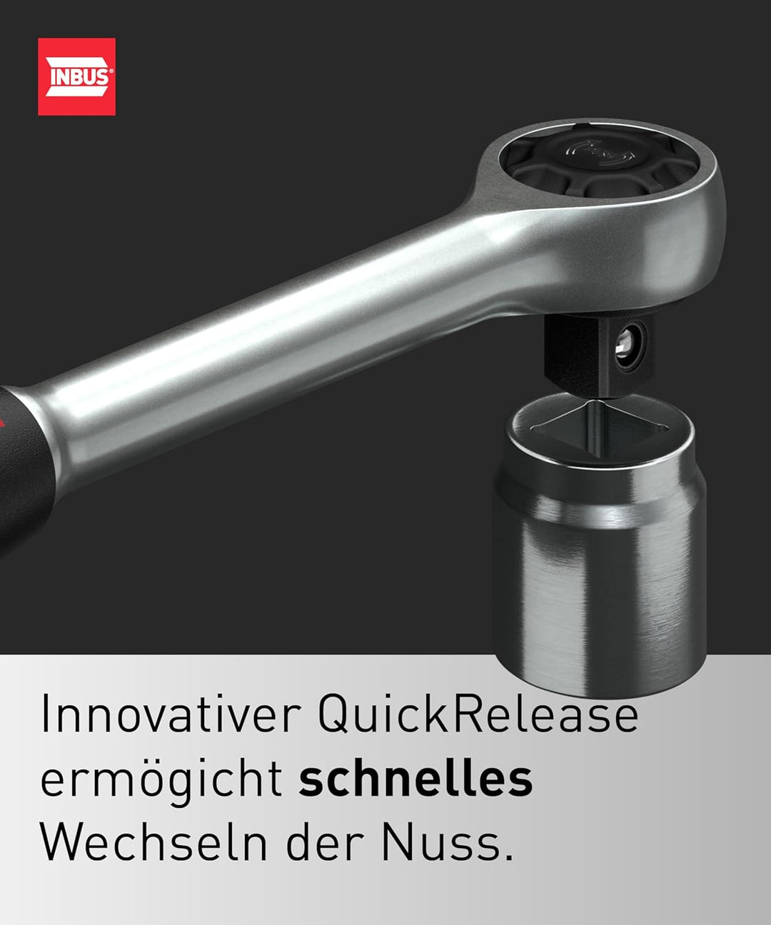 INBUS® 74087 Ratsche 1/2", mit Feinverzahnung (72 Zähne), 1/2"