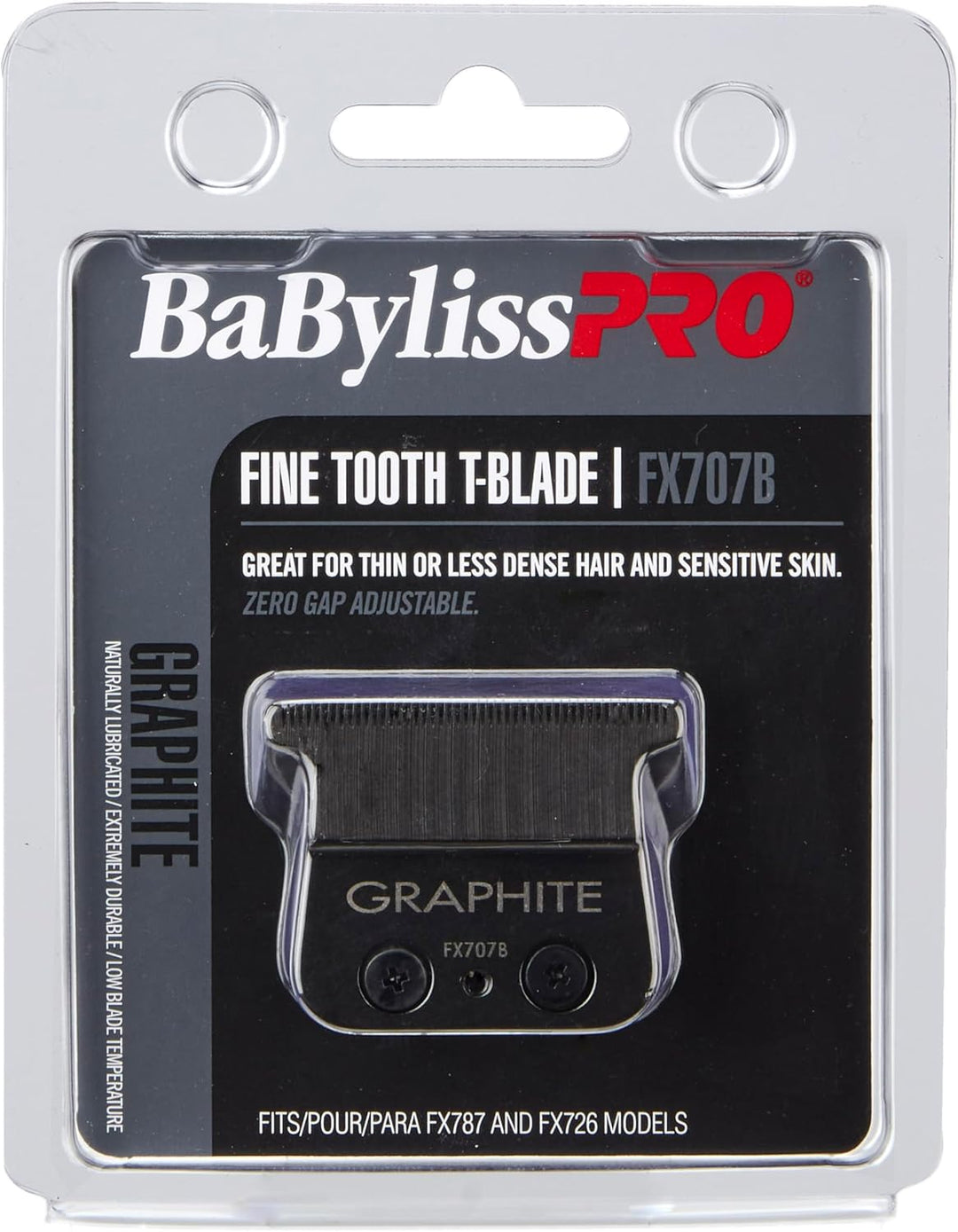 Ersatz-T-Klinge mit feiner Zahnung – FX707B Graphit BaBylissPRO für Herren, 1 Stück