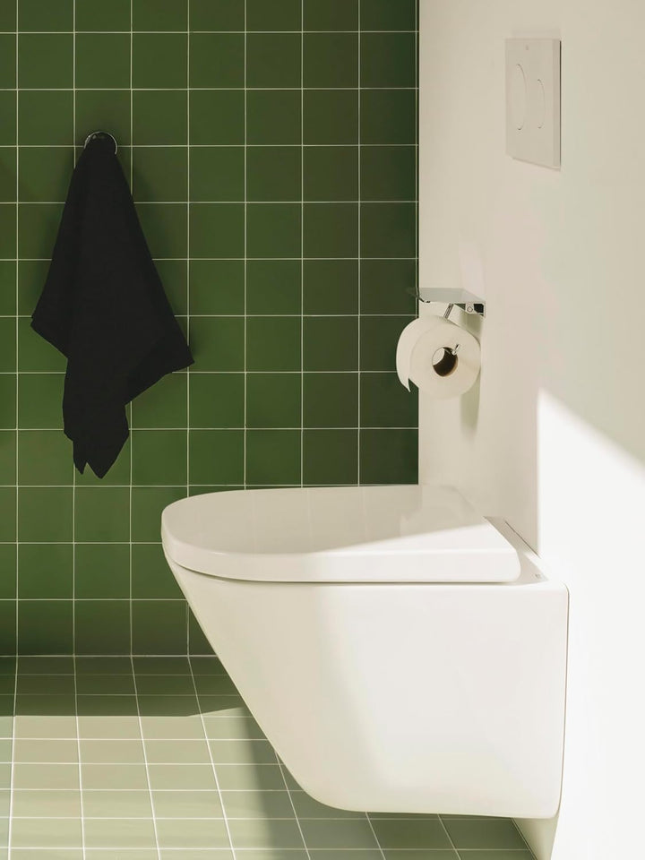 Roca A801D22001 The Gap Round kompakter WC-Sitz mit Absenkautomatik, Weiss