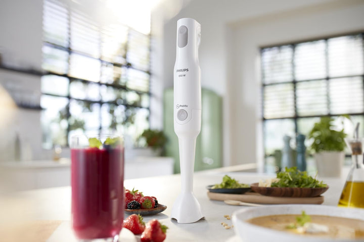 Philips ProMix Stabmixer HR2531/00 (650 W, Spritzschutz, inkl. Messbecher) weiss