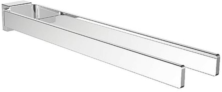 EMCO Cue Handtuchhalter zweiarmig zur Wandmontage, starre Handtuchstange aus Metall, hochwertiger Ba