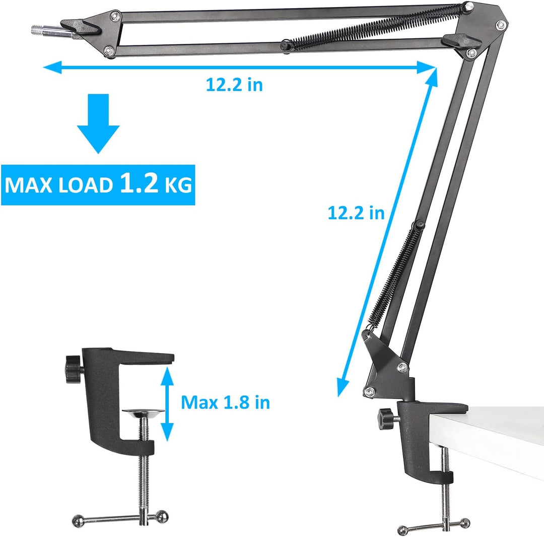 HyperX QuadCast Mikrofonarm mit Popschutz - HyperX QuadCast S Mikrofon Arm und 3-lagiger Windschutz