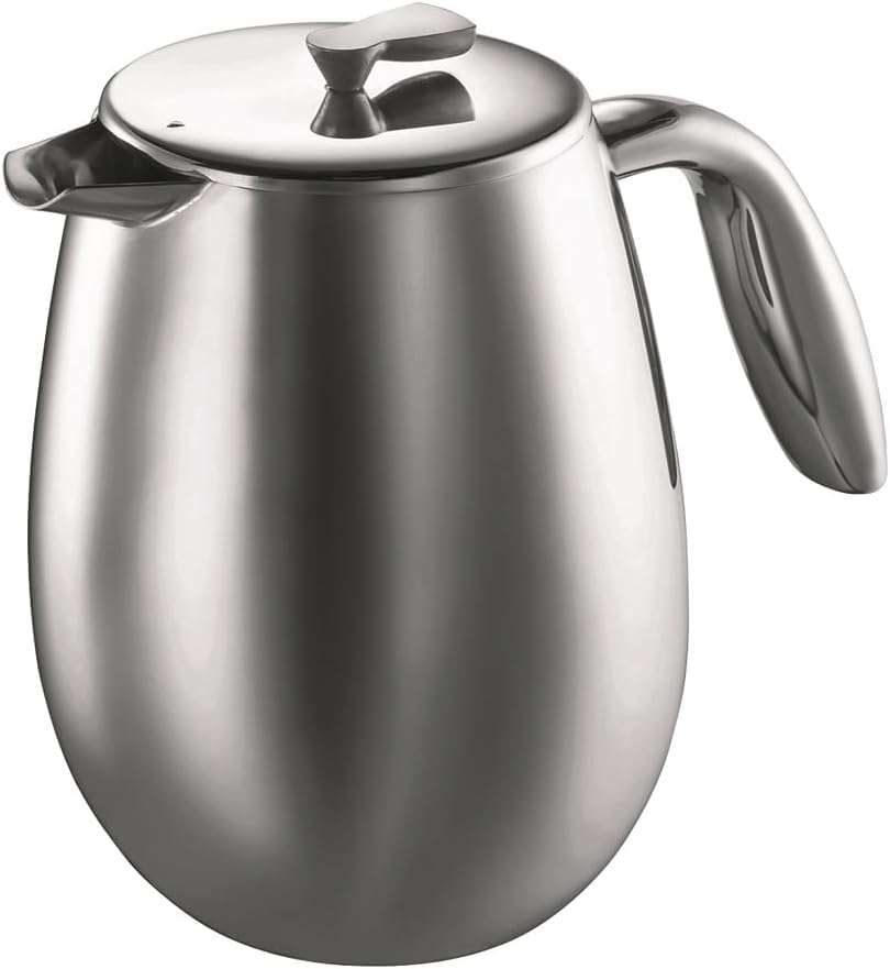 Bodum columbia Kaffeebereiter (Doppelwandig, Edelstahl, Spülmaschinengeeignet, 1,5 liters) glänzend