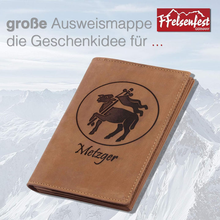 FFelsenfest Ausweistasche mit Zunft-Motiv Metzger