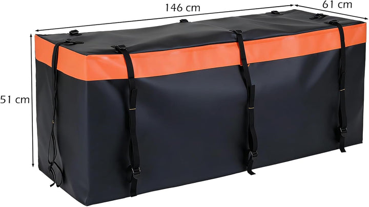 SOARS Heckbox für Anhängerkupplung, 453L Auto Hintere Gepäcktasche aus PVC mit verstärkten Riemen &
