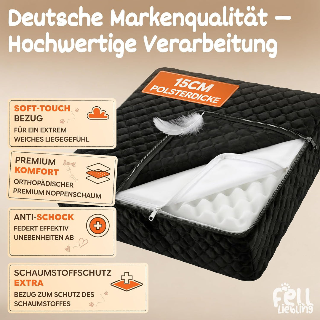 Premium Hunde Autositz, orthopädischer Autositz Hund, Hundesitz Auto Rückbank waschbar, Hundeautosit