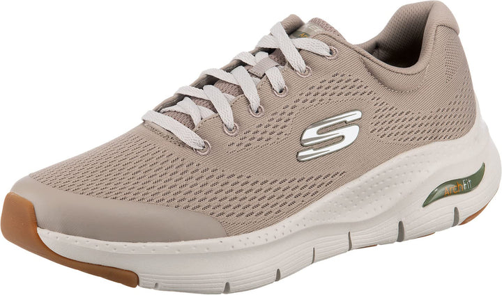 Skechers Arch Fit Herren Turnschuhe 40 EU Taupe Textile Synthetic Trim, 40 EU Taupe Textile Syntheti
