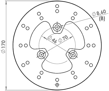 Bremsscheibe Vorne Ø170mm für Peugeot Roller 50 Kisbee 4T 2009 Rechts 2017 1363