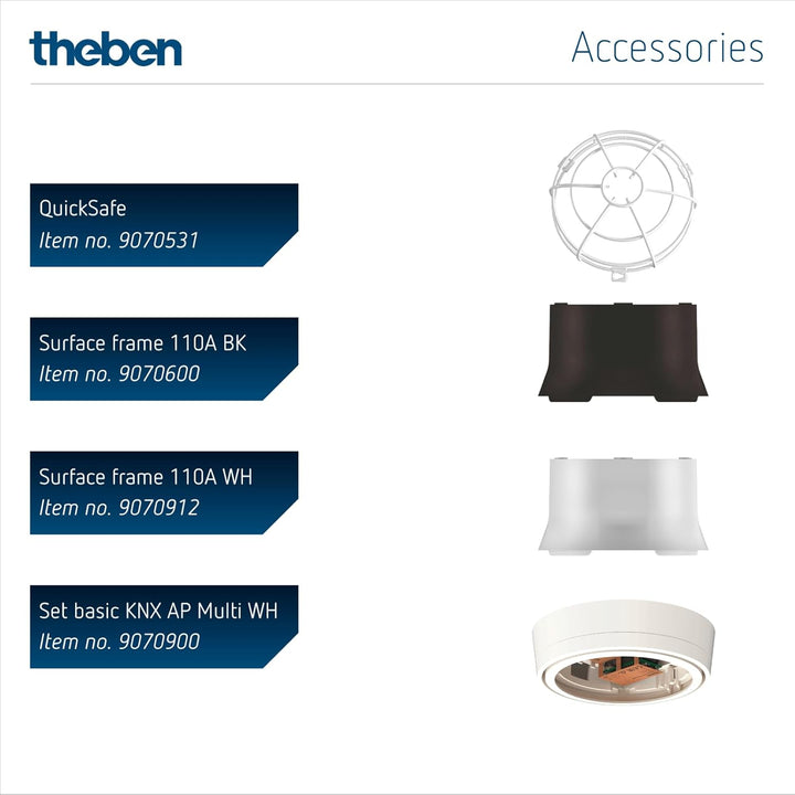 Theben 2079500 thePrema S360 KNX UP WH – KNX - Präsenzmelder Passiv-Infrarot – PIR – 360°, THEPREMA