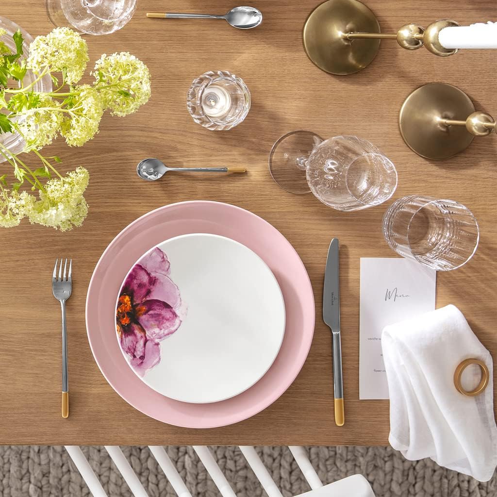 Villeroy &amp; Boch - Rose Garden Speiseteller Coupe, 28,5 x 28,5 x 3,5cm, Premium Porzellan, rosa, 10-4