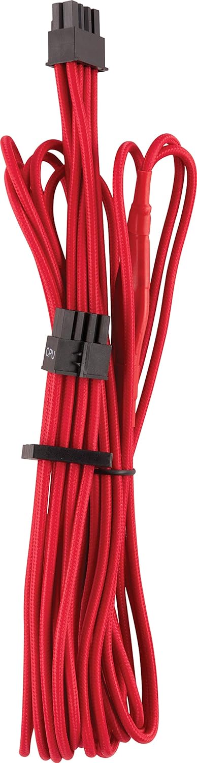 Corsair Premium Sleeved Netzteil EPS12V/ATX12V-Kabel Typ4 (Generation 4-Serie) Rot EPS12V/ATX12V Rot