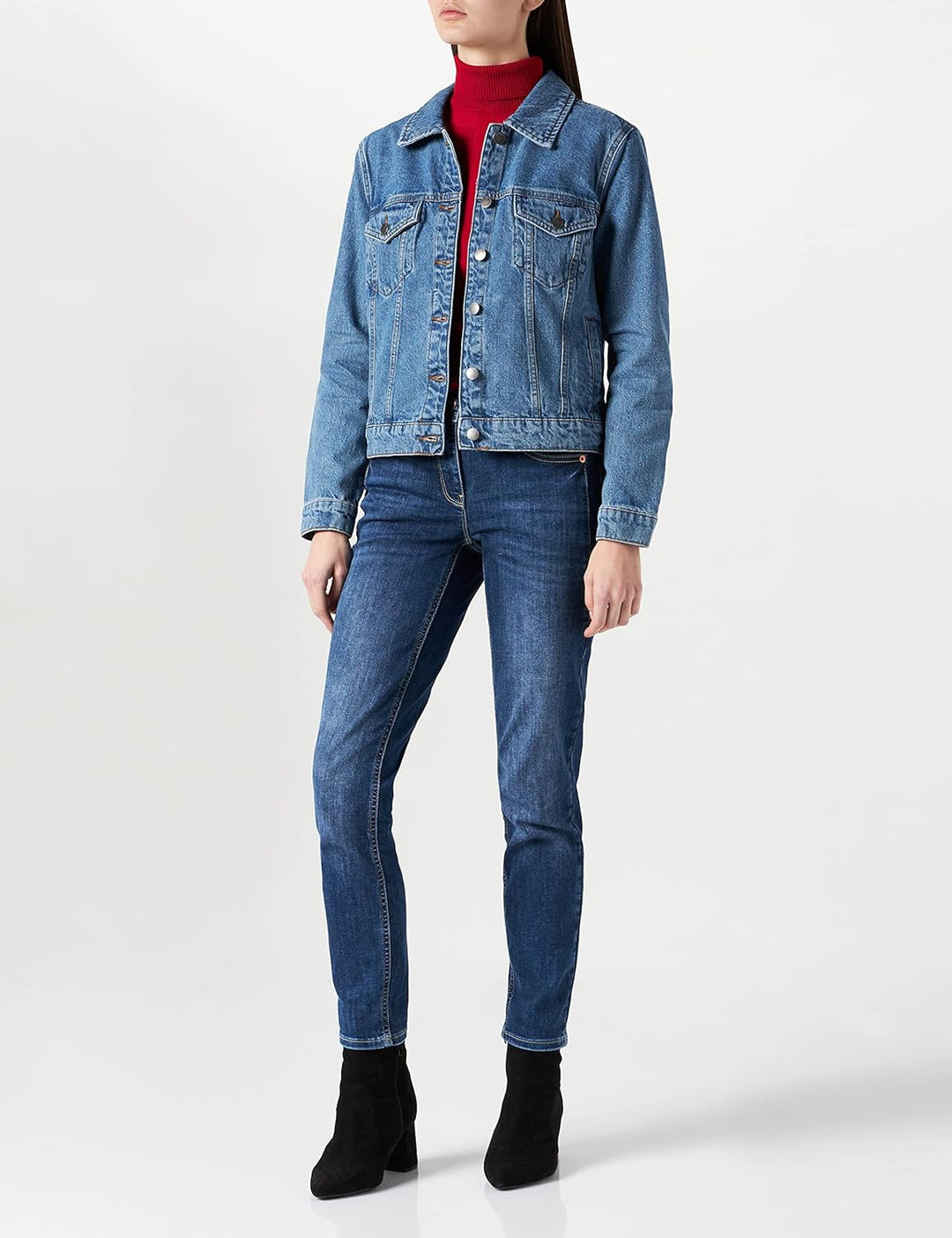 NAME IT Damen Jdydrew Denim Jacket Mb Dnm Noos S Medium Blue Denim, S Medium Blue Denim