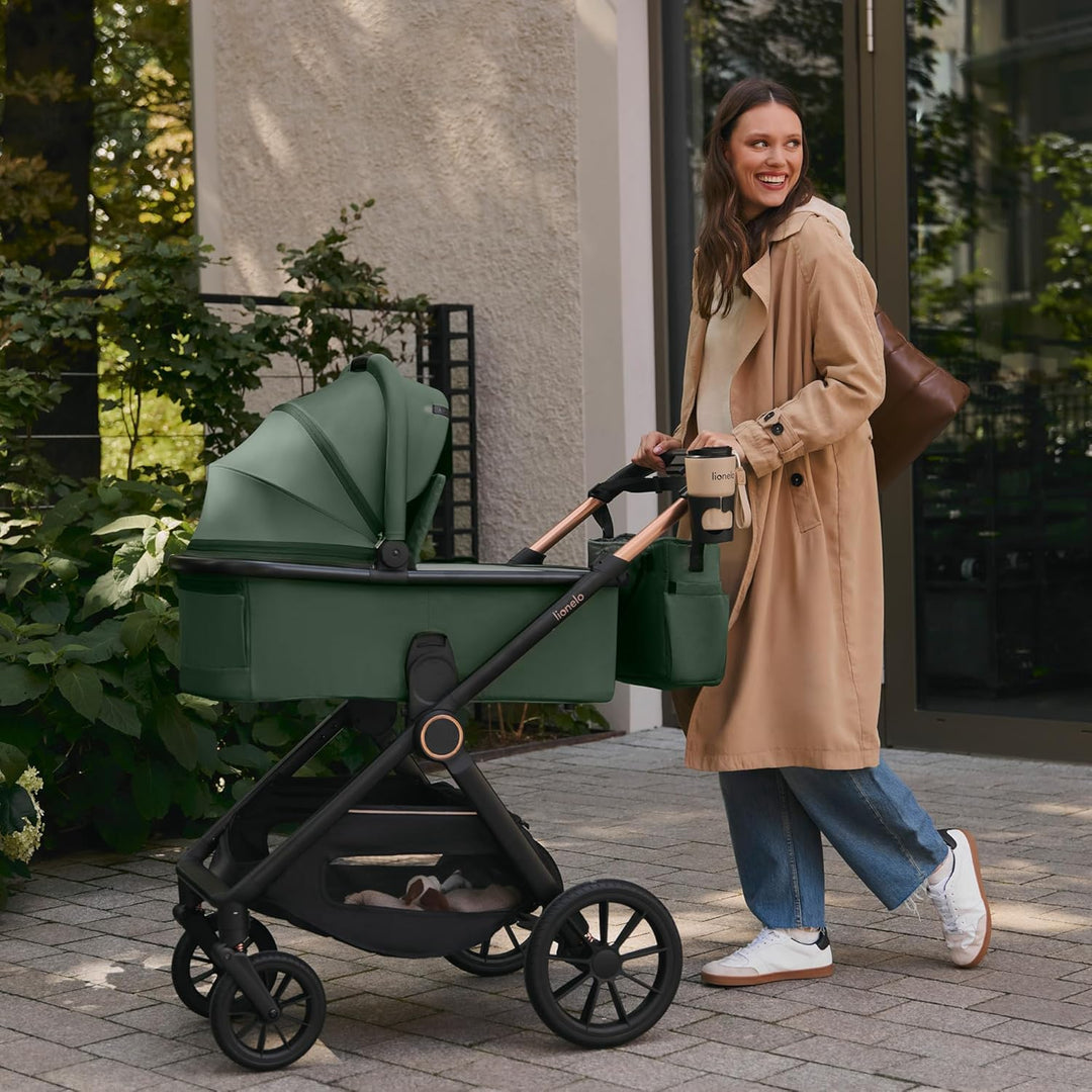 LIONELO LAYLA 2 in 1 Kombikinderwagen Kinderwagen 0-48 Monate bis 22 kg, Babywanne bis 9 kg, Rückenl