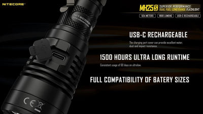 FLASHLIGHT MH SERIES/1800 LUMENS MH25S NITECORE