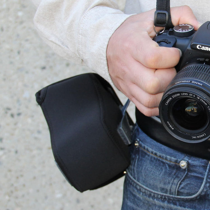 USA GEAR DSLR Kameratasche Klein für Spiegelreflexkameras, SLR-Kamerahülle mit Neoprenschutz, Gürtel