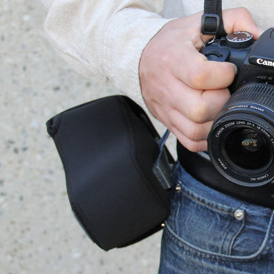 USA GEAR DSLR Kameratasche Klein für Spiegelreflexkameras, SLR-Kamerahülle mit Neoprenschutz, Gürtel
