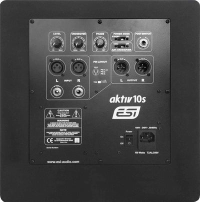 ESI aktiv 10s | Aktiver Subwoofer mit 10" Tieftöner, aktiv 10s