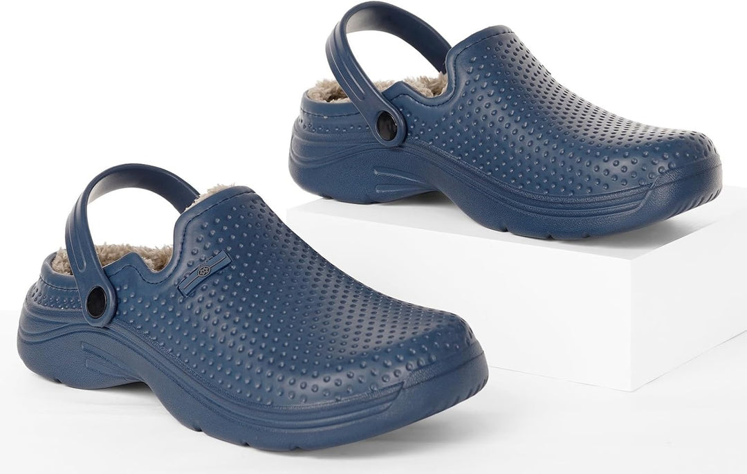 Eagsouni Damen Herren Lined Clogs Winter Hausschuhe Gefüttert Pantoletten Gartenschuhe Wärme Pantoff