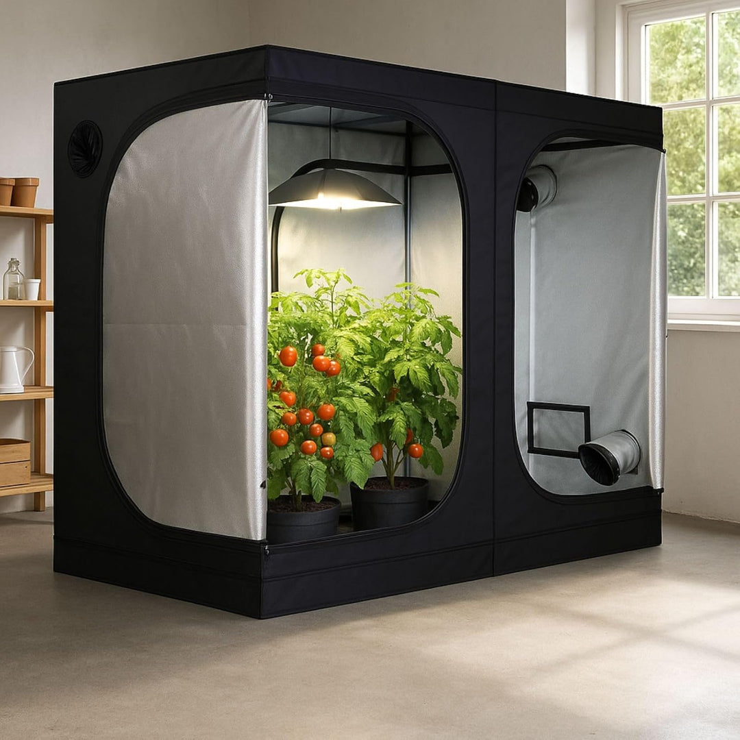 Weedness Grow Box für Indoor Zucht 300x150x200 – Lichtdicht mit hoher Reflektion Zuchtzelt Growschra