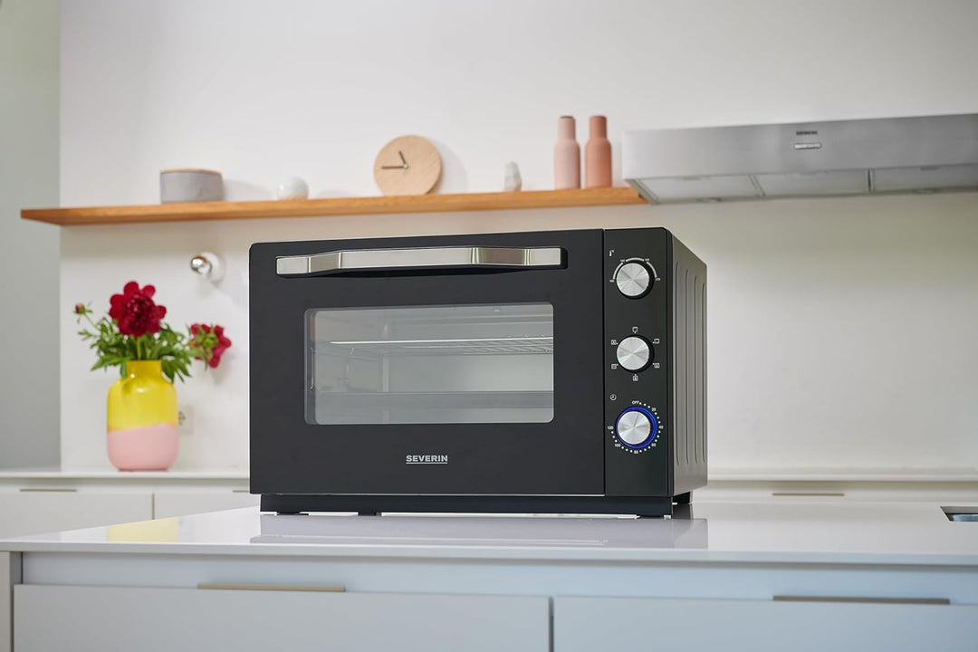SEVERIN XXL Back- und Toastofen mit Umluftfunktion, Backofen mit Grillrost, Backblech, Drehspiess un