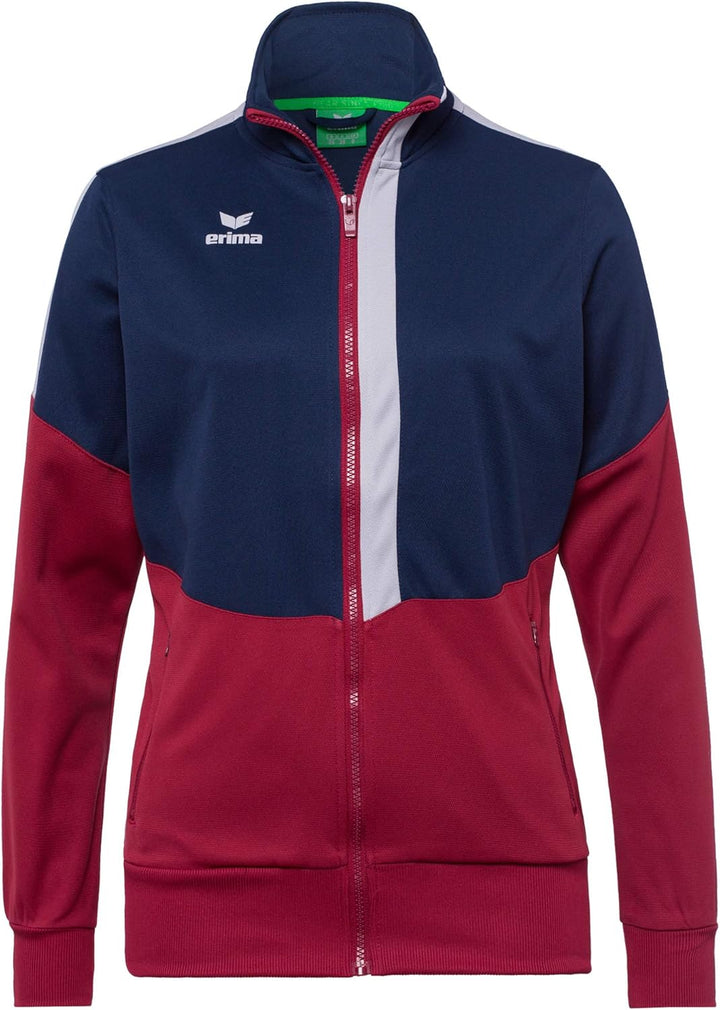 Erima Damen Squad Worker Jacke 34 New Navy/Bordeaux/Silver Grey, 34 New Navy/Bordeaux/Silver Grey