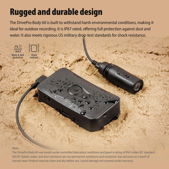 Transcend 64GB DrivePro Body 60 Action Split Bodycam, 10h Akkulaufzeit