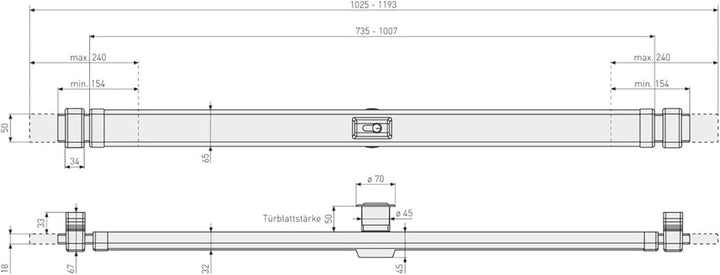 ABUS Panzerriegel PR2700 für Haus- und Wohnungstüren, braun, 49093 Braun mit Zylinder Single, Braun