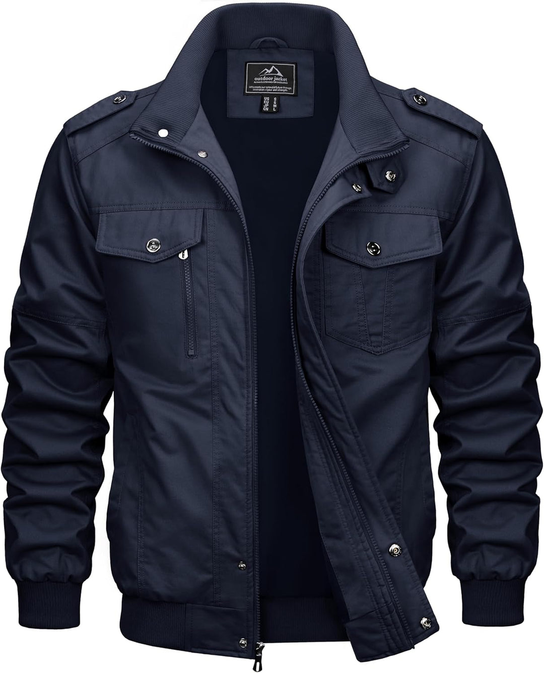 MAGCOMSEN Herren Übergangsjacke Cargo Outdoorjacke Winddicht Frühling Jacke Militär Armee Fliegerjac