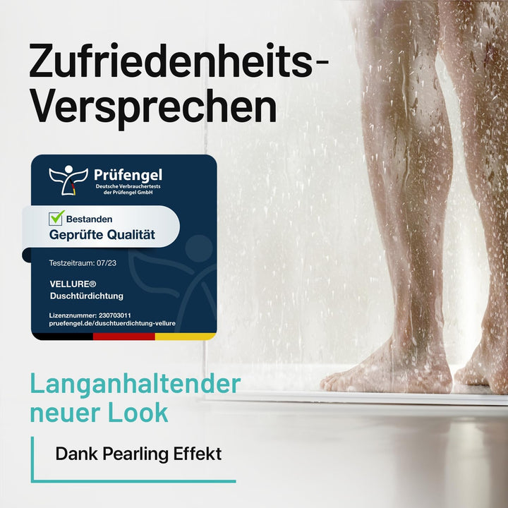 Vellure® Duschdichtung - NEU Premium Dichtung Dusche Glastür - Langlebige Duschtürdichtung unten, Gu
