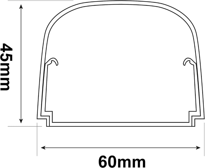 3S SuperSamaStore PVC-Kanal 60x45 Mm Stossfest Mit Vollabdeckung – Kanal Für Mono-Split-Klimaanlagen