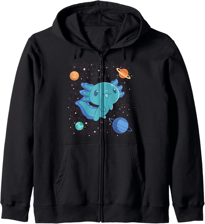 Kawaii Weltraum Axolotl Kapuzenjacke