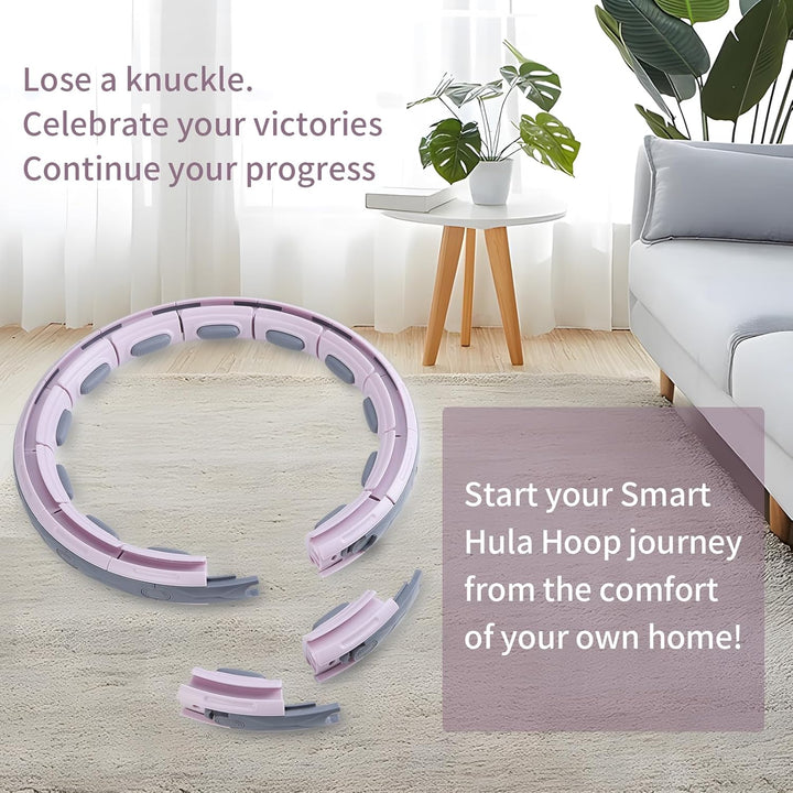Smart Hula Hoop, Leise Fitness Reifen Erwachsene, hullahub mit Gewicht Ball, 16 Knoten Fit Hoop Reif
