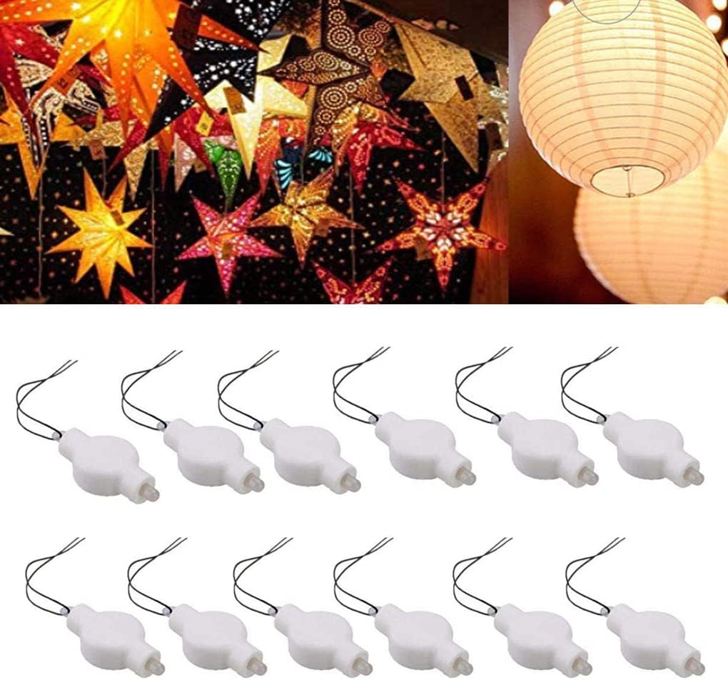12 Stück Mini-LED-Laternenlichter, batteriebetriebene LED-Ballonlichter Laternenballonlichter Outdoo