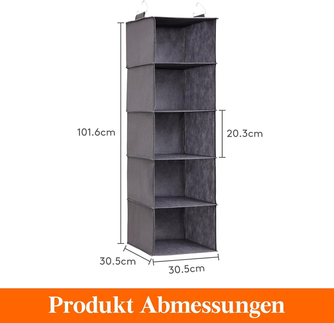 Lifewit 2 Stück Hängeregal, Schrank Organizer, Hängesystem Kleiderschrank, Hängeaufbewahrung aus Sto