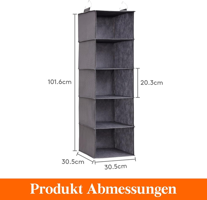 Lifewit 2 Stück Hängeregal, Schrank Organizer, Hängesystem Kleiderschrank, Hängeaufbewahrung aus Sto