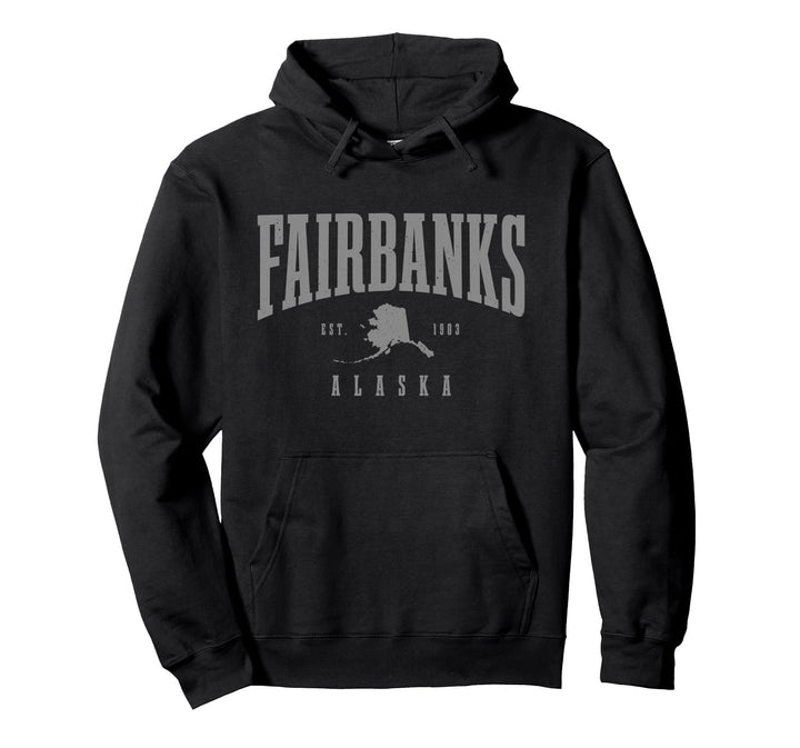 Fairbanks Est. 1903 Alaska Staatskarte Jahrgang Pullover Hoodie
