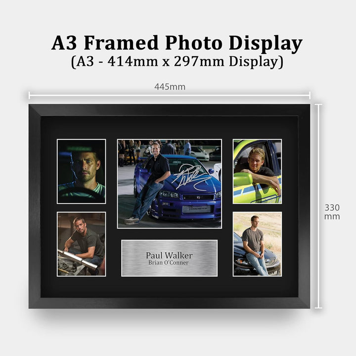 HWC Trading FR A3 Paul Walker Fast and Furious Geschenke Gedruckt, Signiert Autogramm Bild Display F
