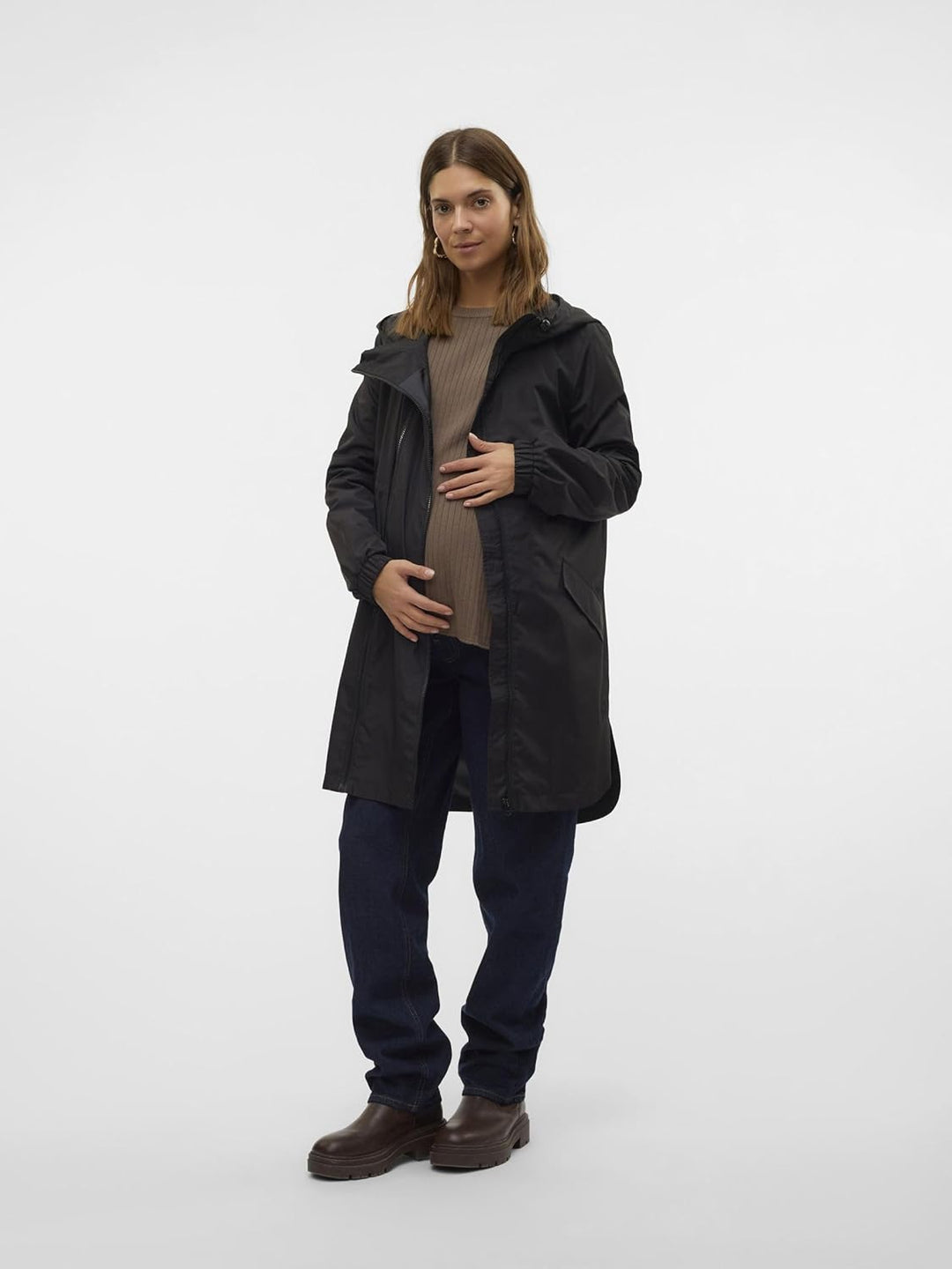 MAMALICIOUS Female Jacke Stehkragen Elastische Bündchen Mantel Kalamata M, Kalamata M