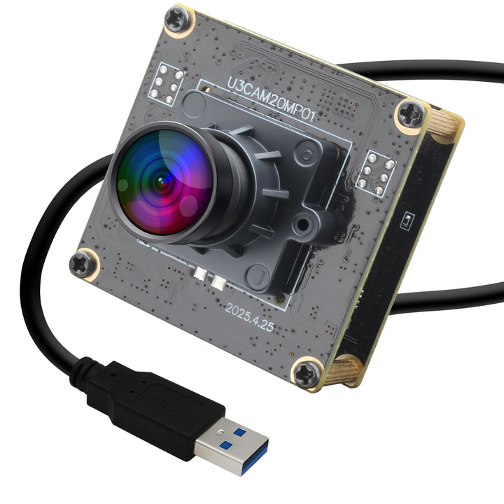 ELP 20MP USB-Kamera 4K 30fps USB 3.0 Typ-C Webcam, 3840P hochauflösende Kamera mit 95° Weitwinkelobj