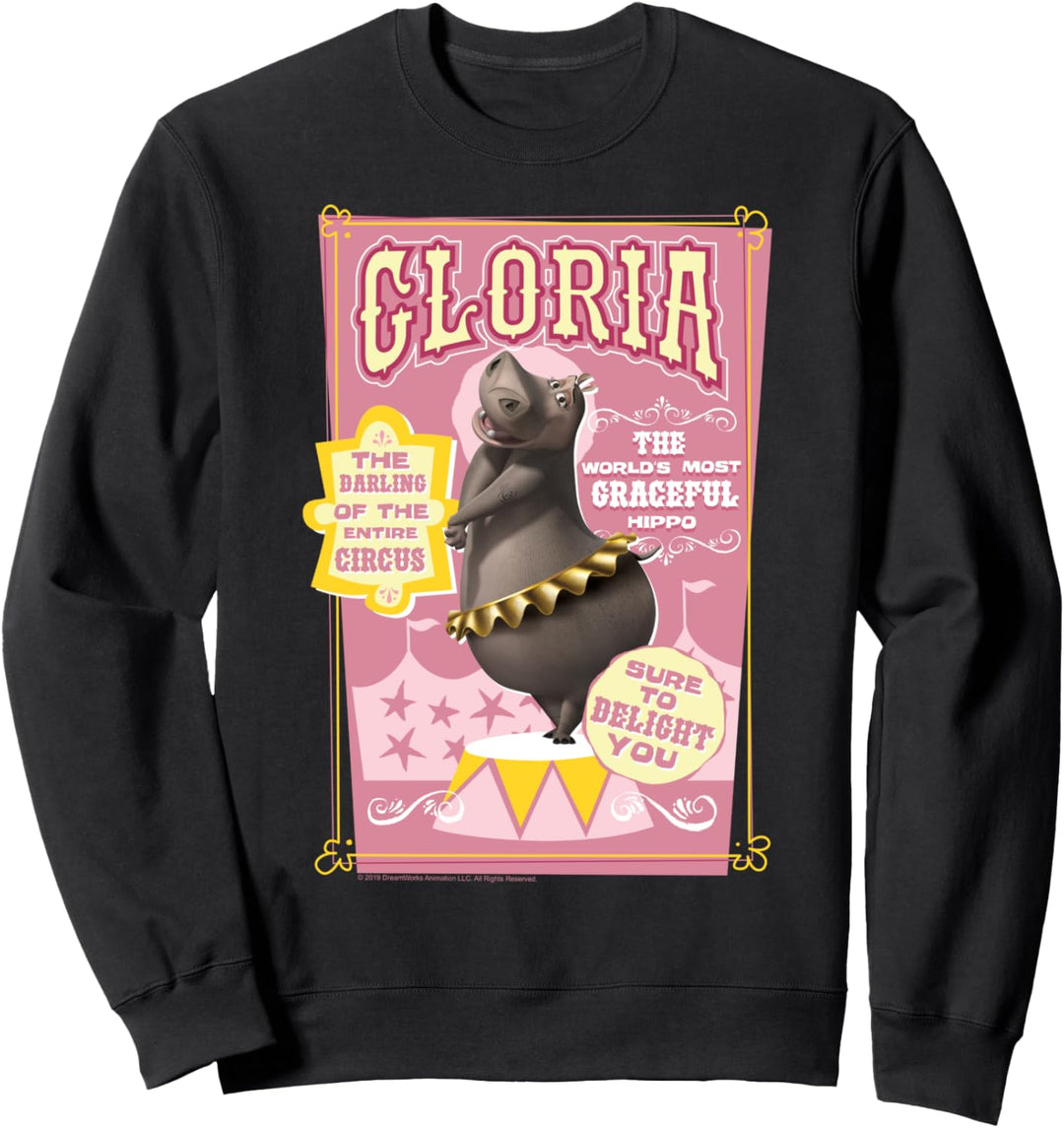 Madagascar Gloria Circus Darling Text Poster Sweatshirt