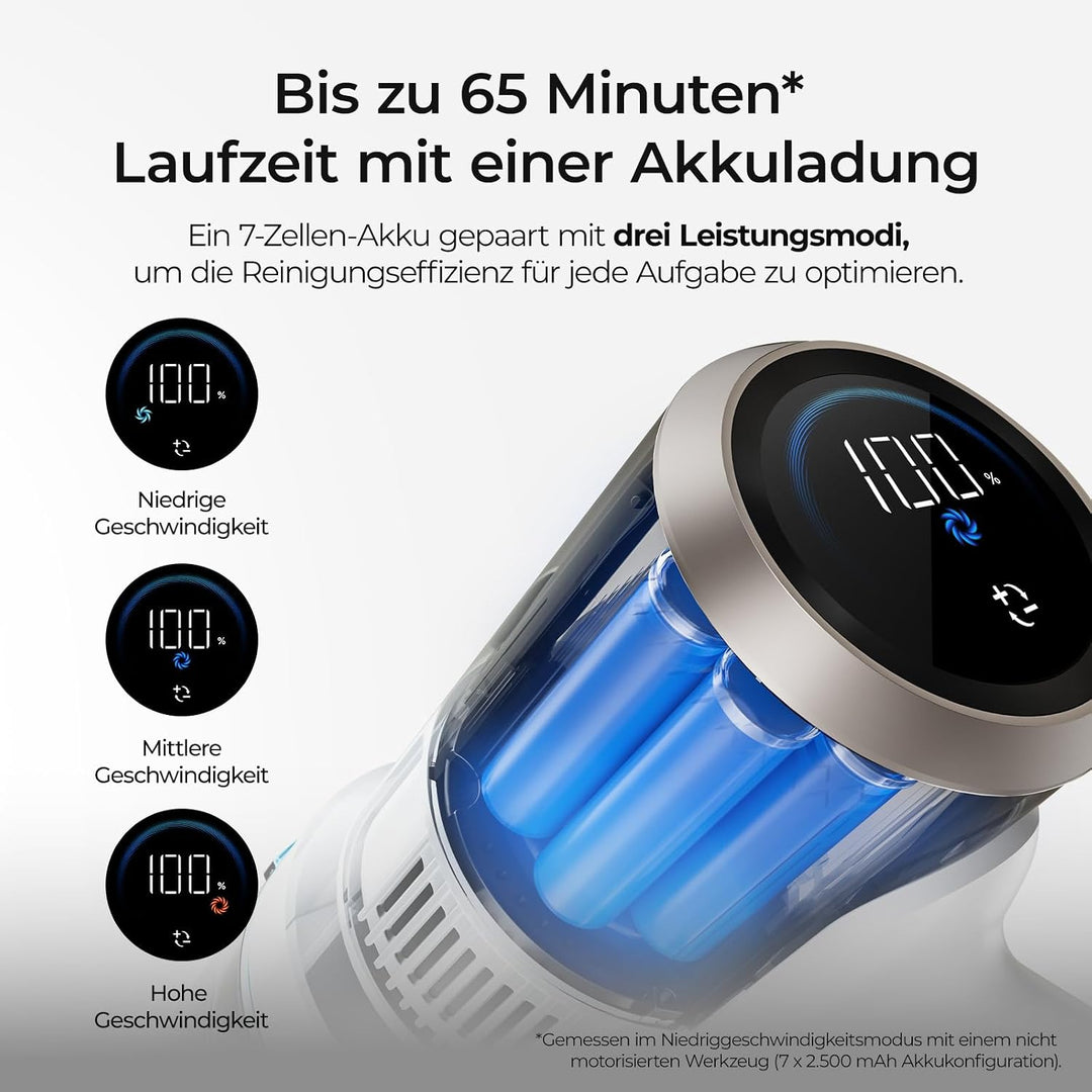 VIOMI Akku-Staubsauger mit 45-Tage-Absaugstation, 65 Min. Laufzeit