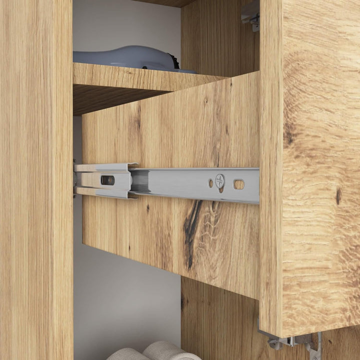 AKORD Badezimmerschrank schränke | Badezimmer kommode | FIN 85 2D1SZ, 2 Türen und 1 Schublade, B30 x