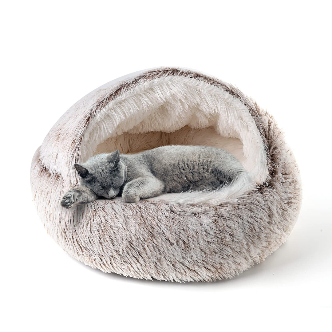 CATISM Katzenbett Flauschig Katzendecke, 50cm Gemütlich Katzenbett für grosse Katzenkätzchen Washbar