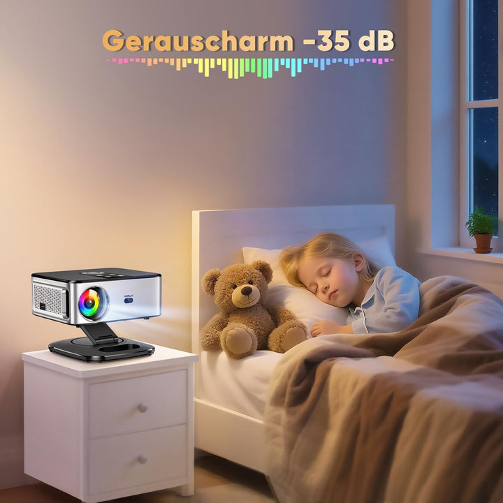 Beamer【1500 ANSI & Google TV】 HORLAT Beamer 4K Heimkino, Full HD 1080P WiFi6 Bluetooth, Autofokus/Tr