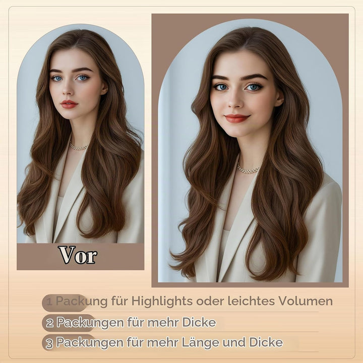 Elailite Tape Extensions Echthaar 